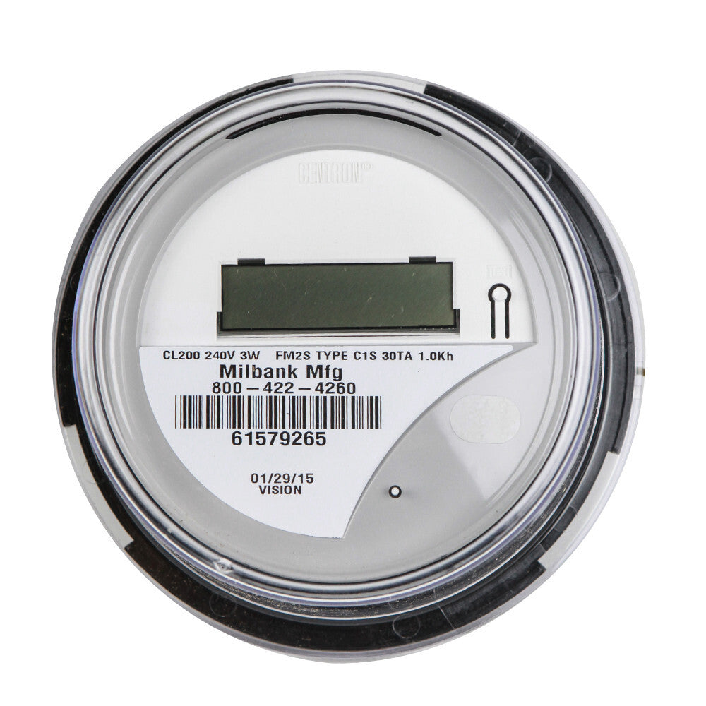 MILBANK CL200D 200AMP 120/240VOLT SINGLE PHASE DIGITAL WATT HOUR SUB METER