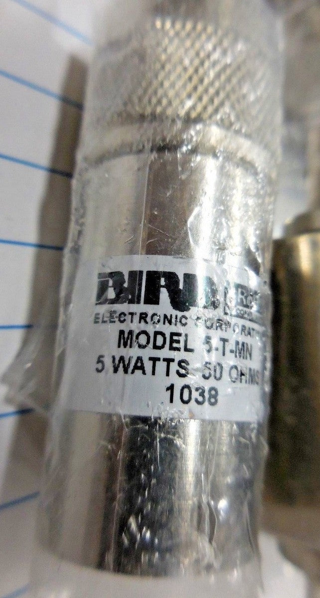 Bird 5-T-MN Termaline RF Coaxial Resistor (5W, 50Ω, 6GHz, Male N Connector)