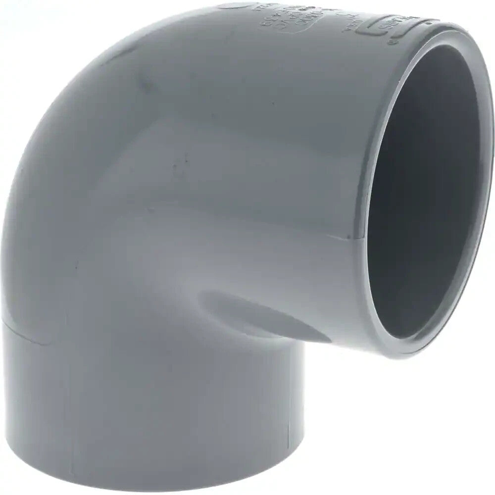 CPVC Plastic 90-Degree Elbow 3" Schedule 80 Slip End x Slip End Pipe Fitting