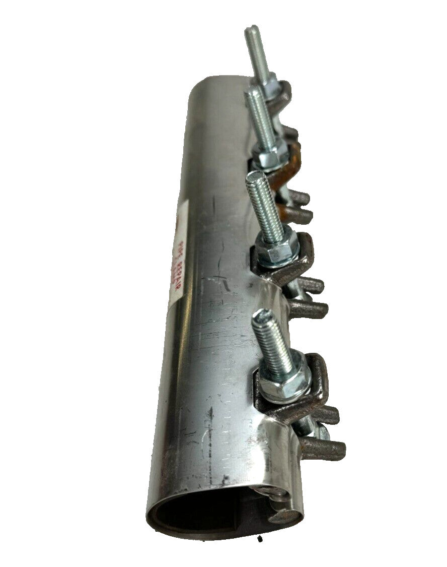 SKINNER (SBC) 1-1/4" Pipe Repair Clamp x 12" Long, 4-Bolts, Stainless Band