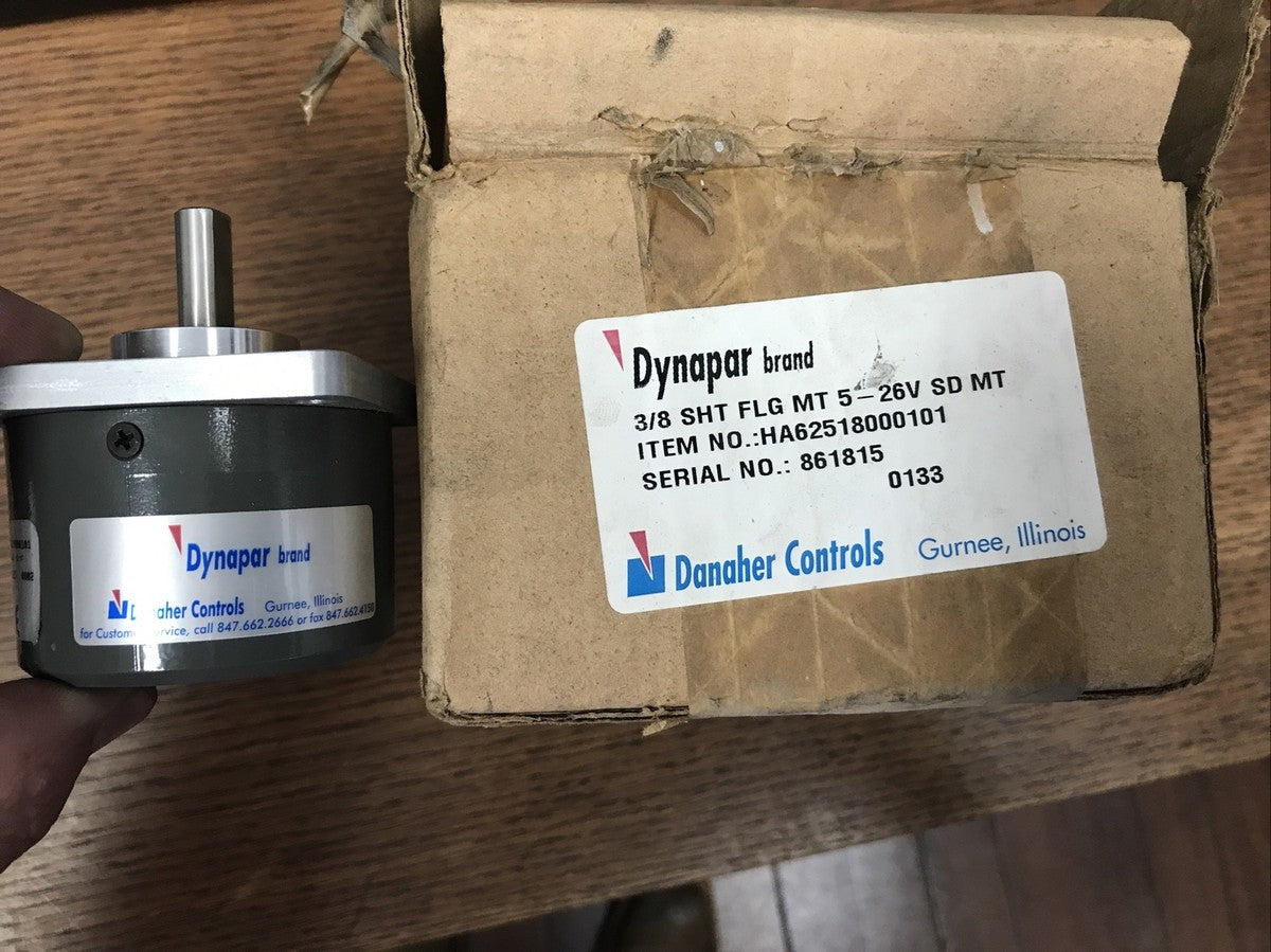 NOS DANAHER DYNAPAR HA62518000101 INCREMENTAL ENCODER 3/8" SHAFT 7 PIN 5-26V