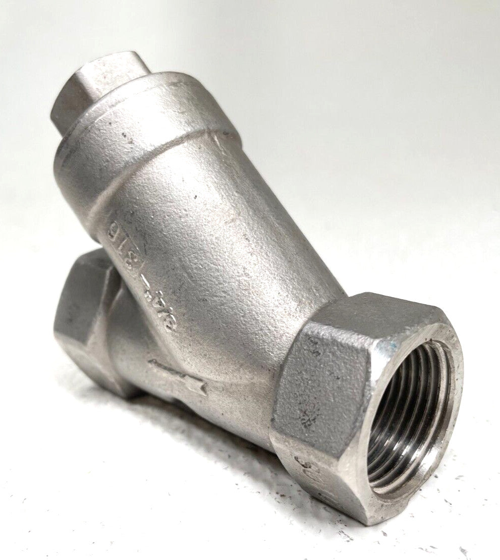 Y Strainer 316 Stainless Steel 3/4" NPT Dual Screens 3/64" Perforation & 30-Mesh