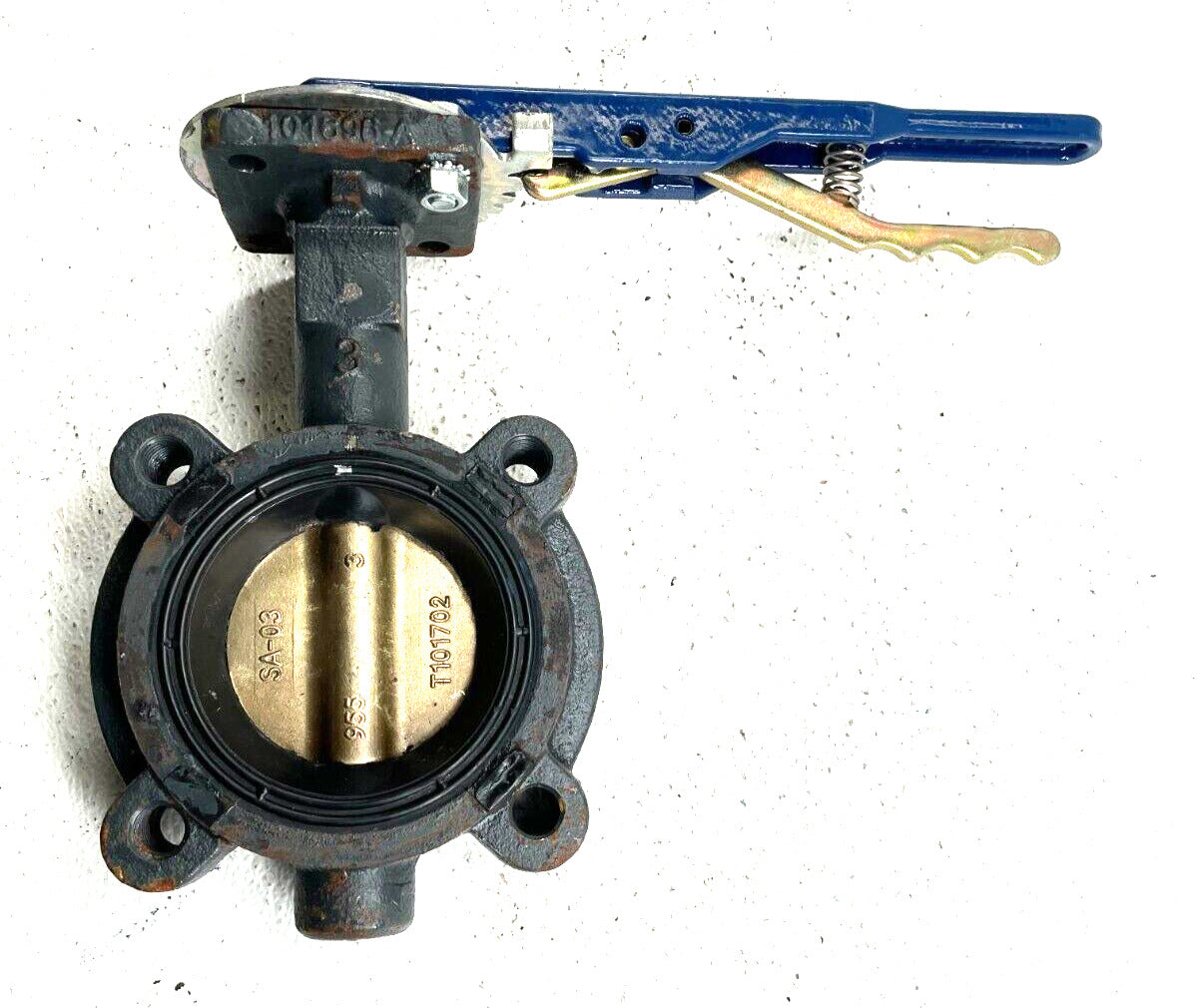 Lug Style Butterfly Valve 3" 200 psi WOG Cast Iron Body, Bronze Disc, EPDM Seat