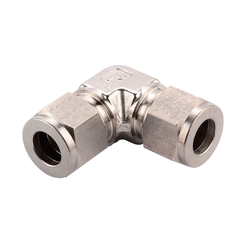PARKER A-LOK 6EE6-316 Union Elbow 3/8" Tube Compression Fitting, Stainless Steel