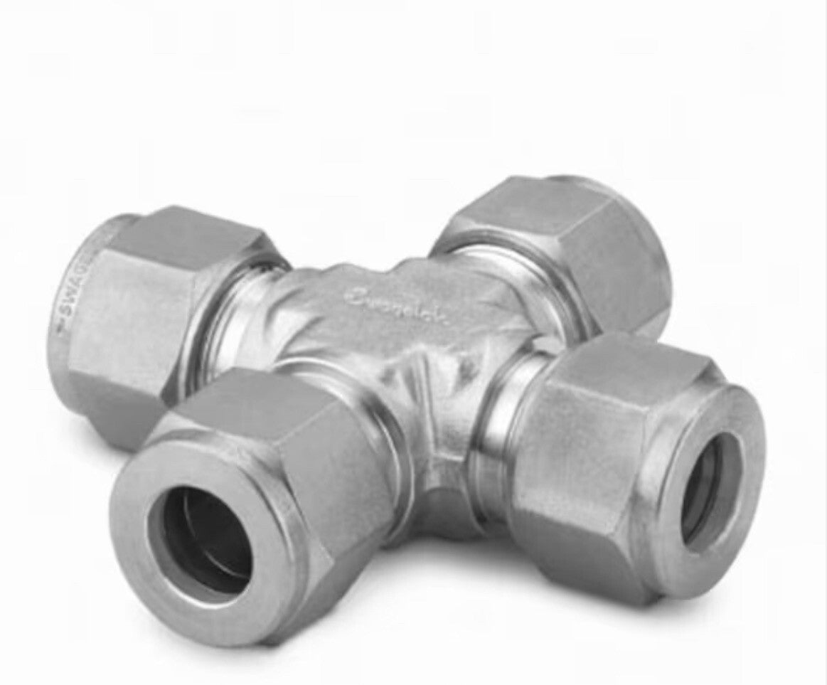 Swagelok SS-6M0-4 Stainless Steel Swagelok Union Cross 6mm Tube Fitting. D3