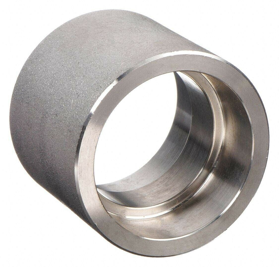 Coupling 3/4" 3000# Forged Stainless Steel 304L Socket Weld Fitting (Lot of 5)