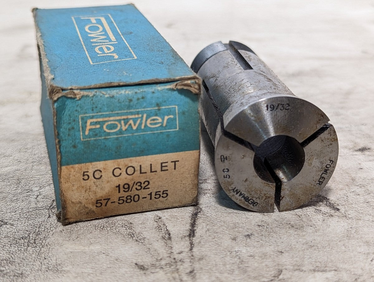 Fowler 57-580-155 5C collet, round, 19/32 in