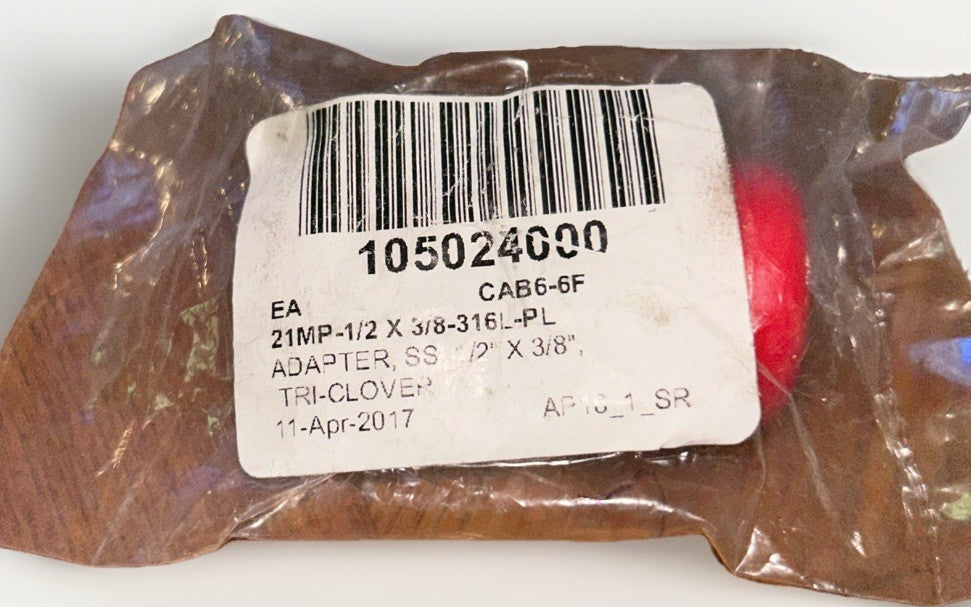 ALFA LAVAL 21MP-1/2 X 3/8 316L-PL ADAPTER, SS, 1/2” X 3/8”, TRI-CLOVER. P9