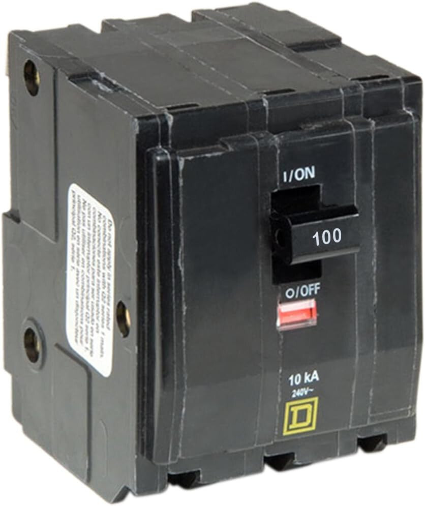 SQUARE D QO3100 3 POLE 100 AMP 120/240V PLUG IN BREAKER