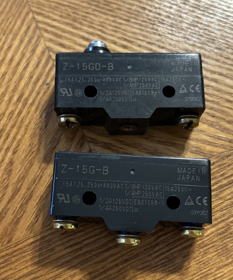 *QTY 2* Omron Z-15G-B Limit Switch. T3