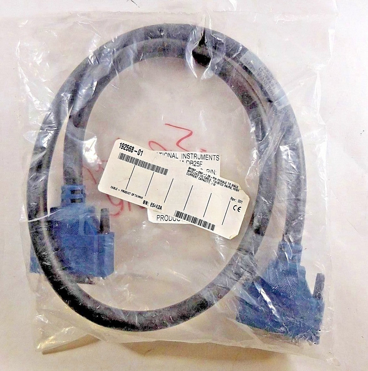 National Instruments 192568A-01, SH25F-25M Shielded I/O Cable (F To M, 25-Pin)