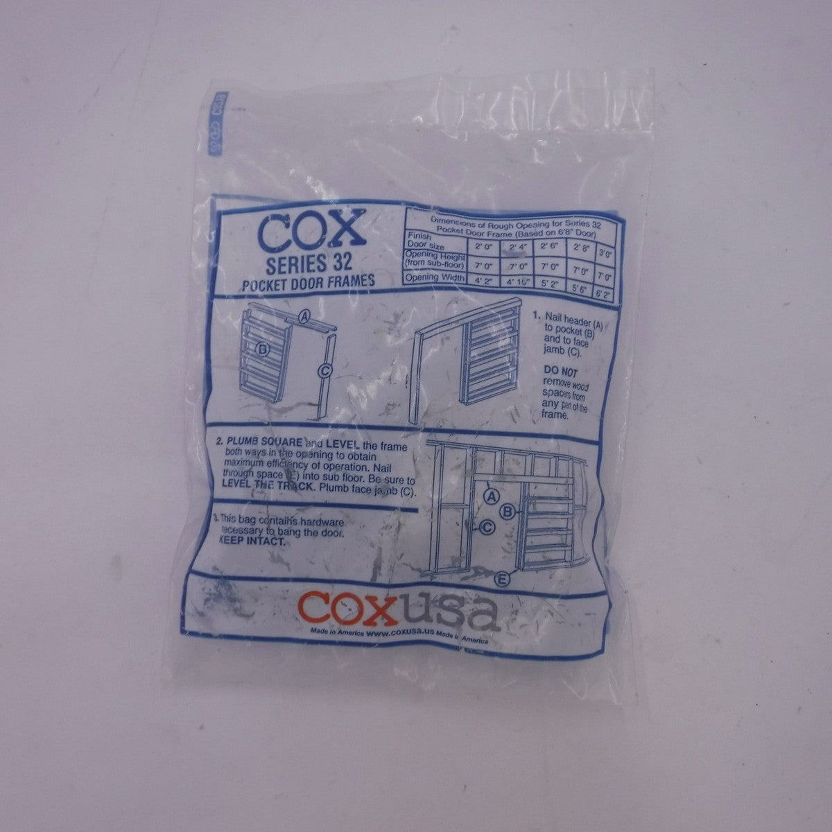 Cox Series 32 Pocket Door Hardware 32-075-000