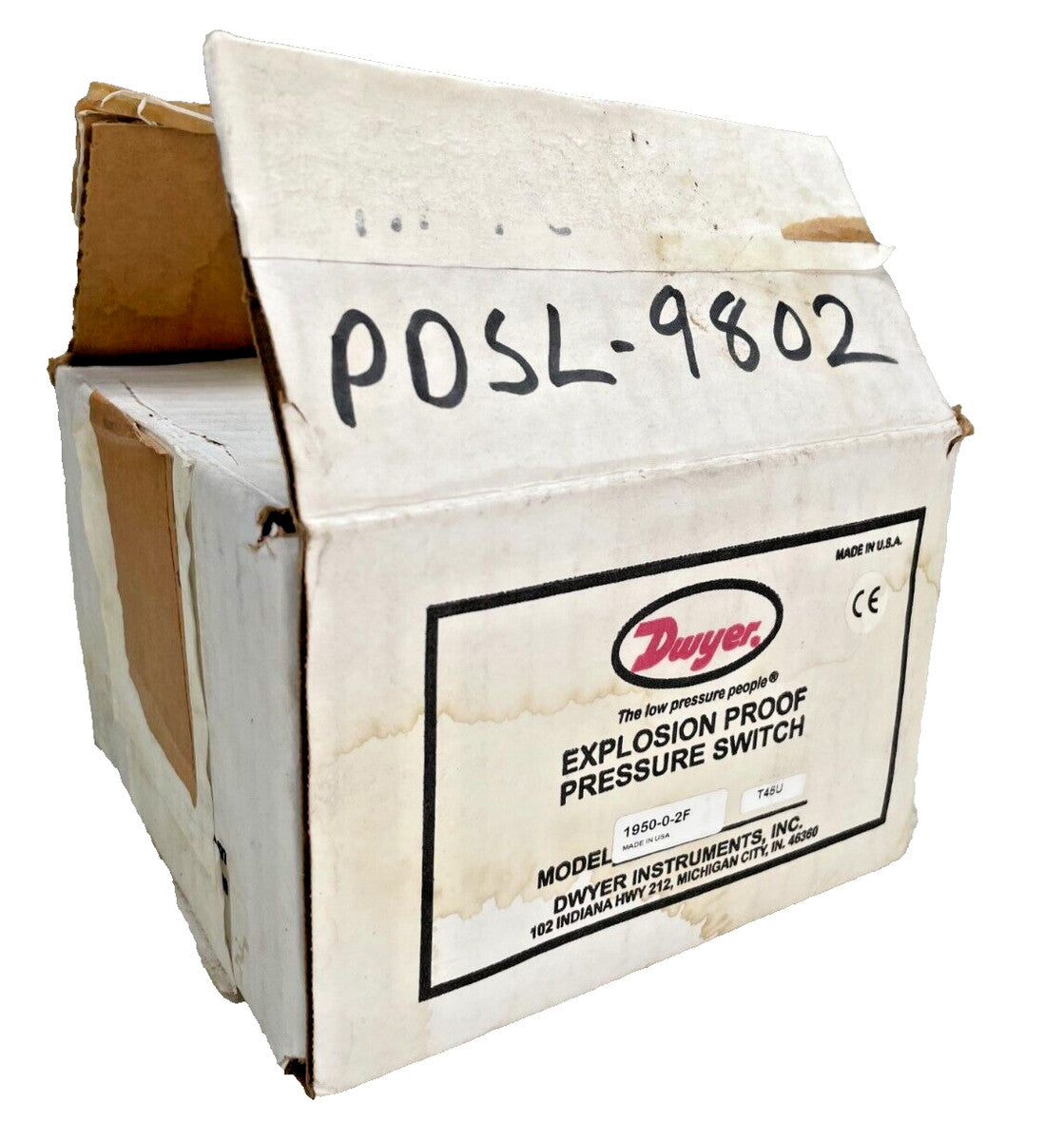 DWYER 1950-0-2F Explosion Proof Differential Pressure Switch, Series 1950 *NIB*