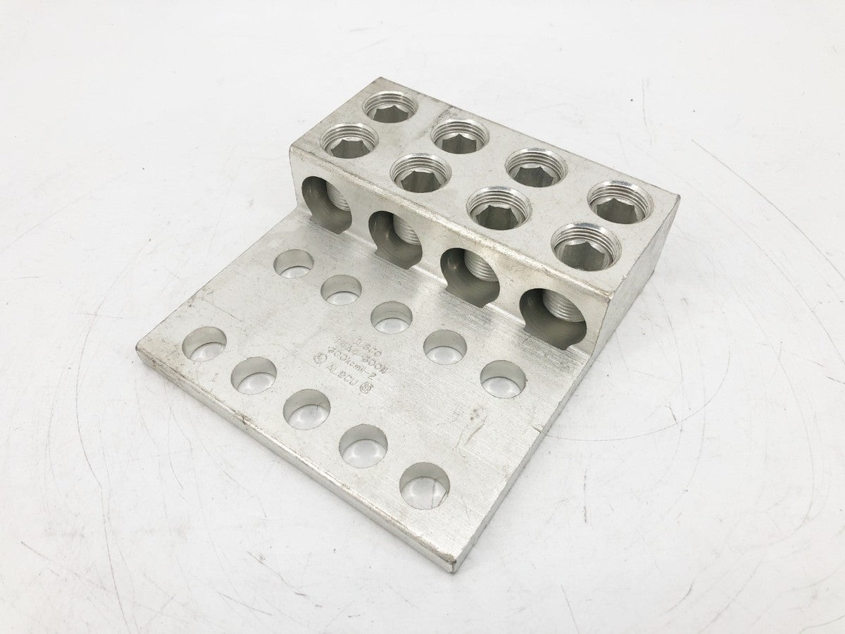 New Ilsco T4A4-600N Mechanical Lug 600kcmil-2 AL9CU 4-Ports 1/2" Bolt - No Box