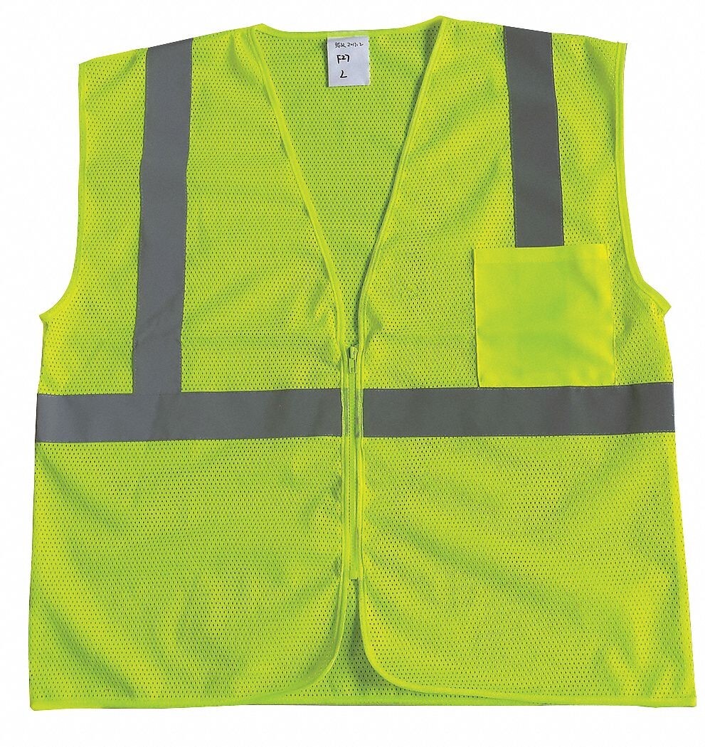 Lot of 4 Condor 53YL17A Medium High-Visibility Yellow Green Vest ANSI Class 2
