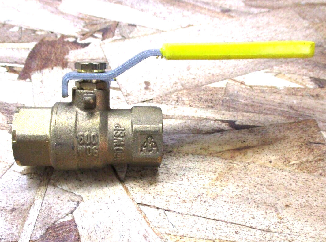 Brass Ball Valve 1/2" 600 psi WOG / 150 psi SWP Threaded NPT Ends Lever Operated