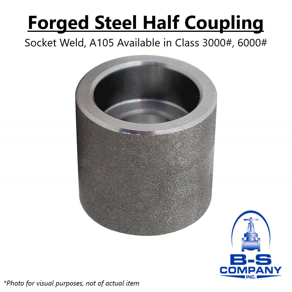 Forged Steel HALF COUPLING 4" Socket Weld A105 3000# 3M
