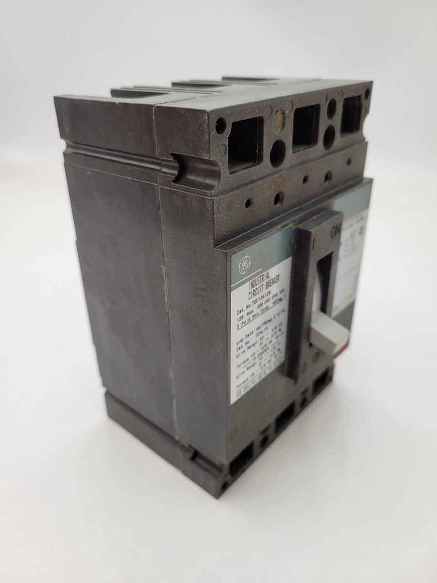 General Electric TED134125 Circuit Breaker 125A 3P 480VAC Type TED