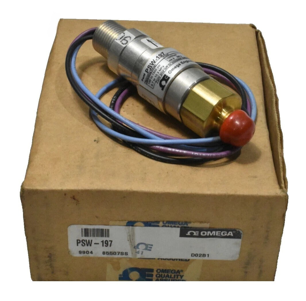 Omega Engineering PSW-197 Pressure Switch 5A, 250 VAC, 100-1500 PSI
