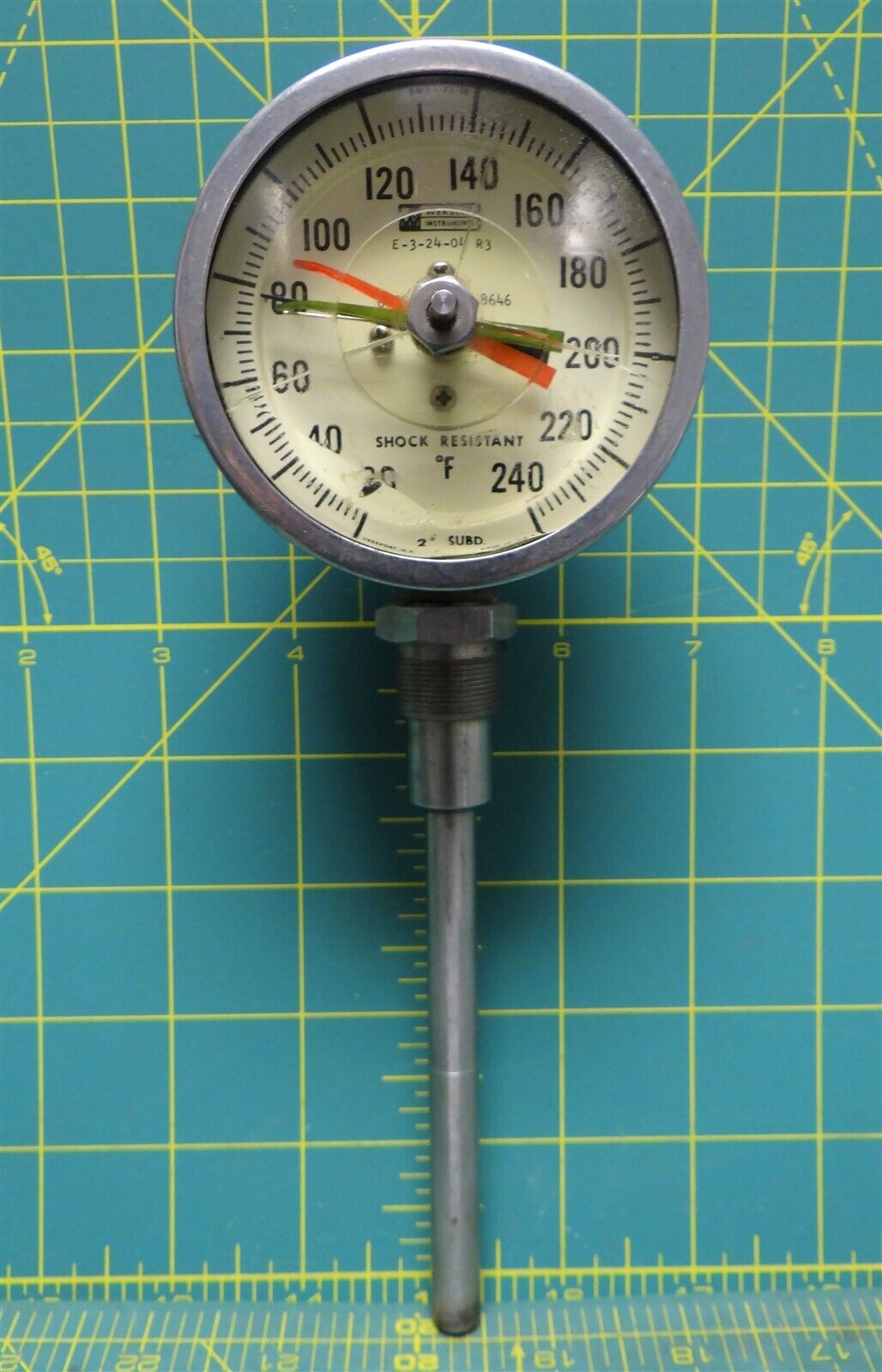 Weksler 3" Self-Indicating 20-240°F Thermometer NSN 6685-00-231-8646 *FOR PARTS*