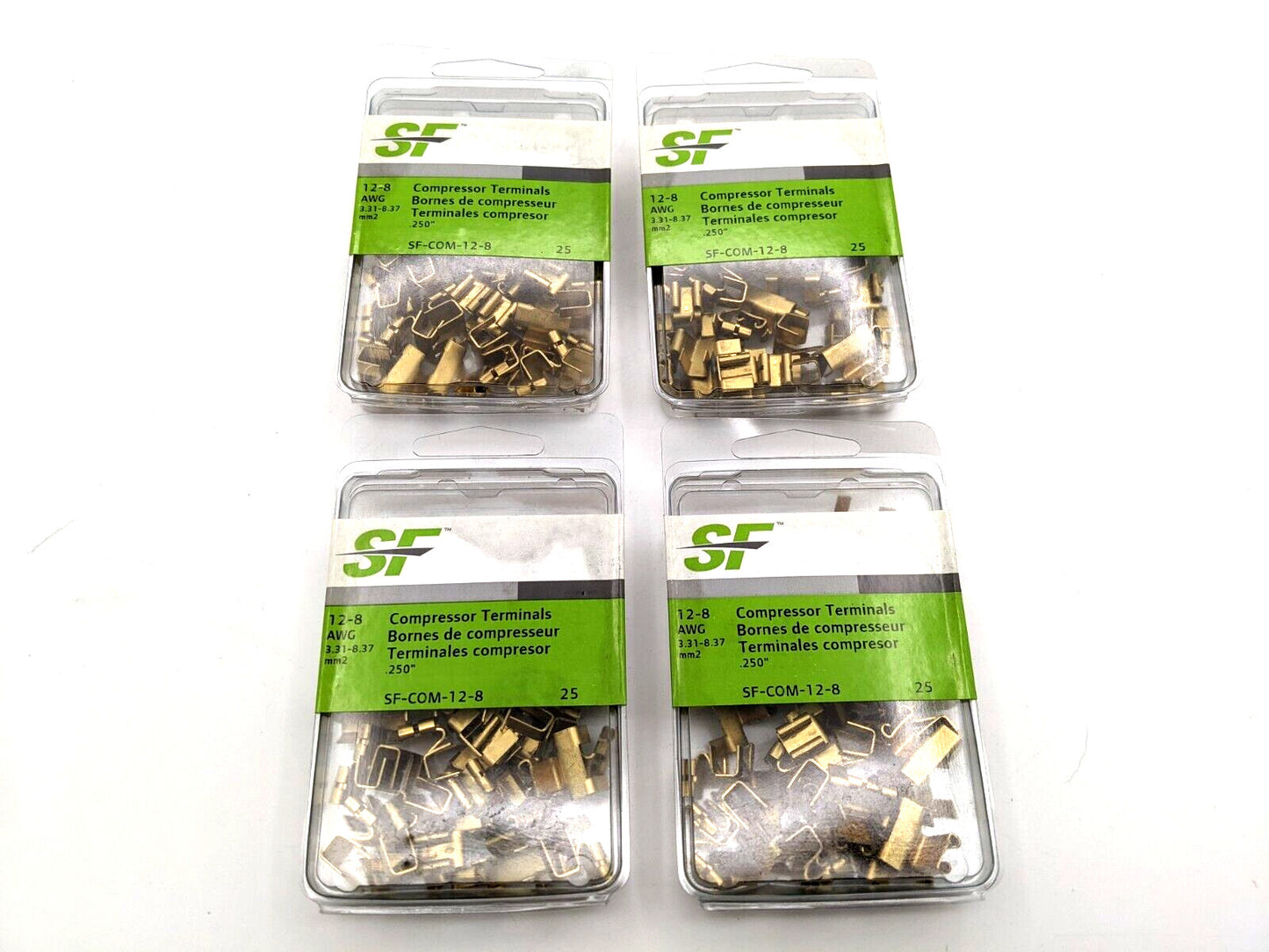 4 PACKS Ingersoll Rand SF SF-COM-12-8 12-8 AWG Compressor Terminals Blade Clamp