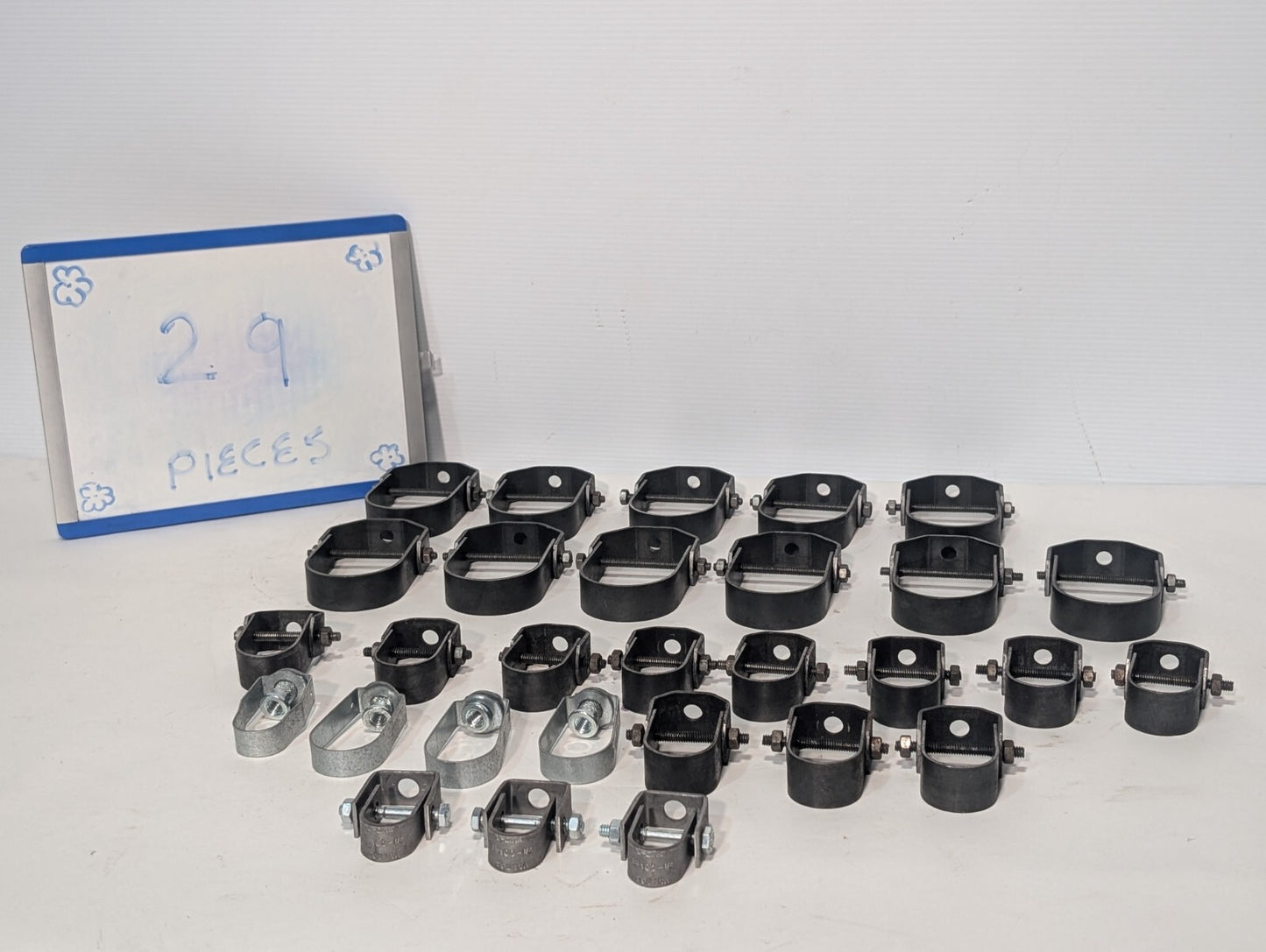 Lot of 29: Assorted Clevis Pipe Hangers, Swivel Ring Hangers, Varying Sizes