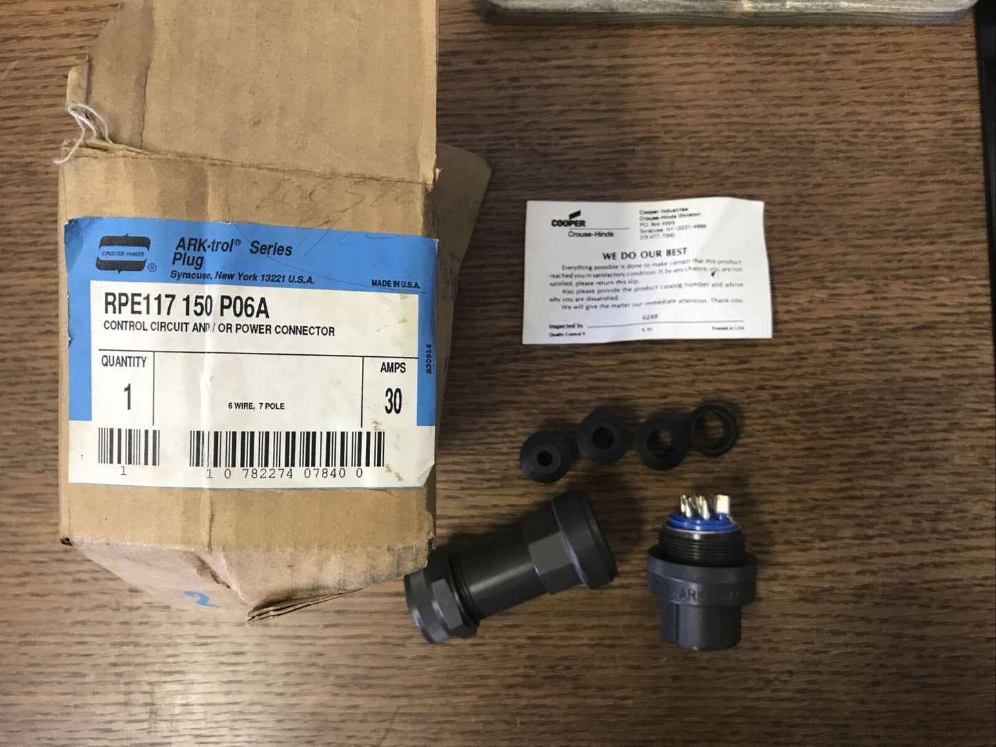 Crouse Hinds Ark-trol RPE117 150 P06A / RPE117150P06A Control Circuit Connector
