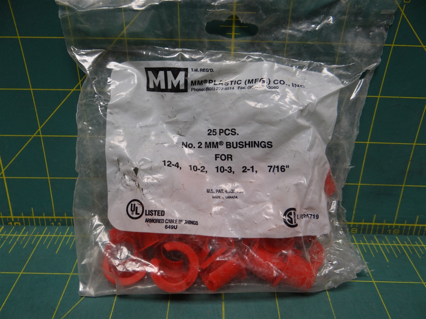 31 Pcs no. 2 MM Brushings for 12-4 10-2 10-3 2-1 7/16" MM Plastic Co Inc