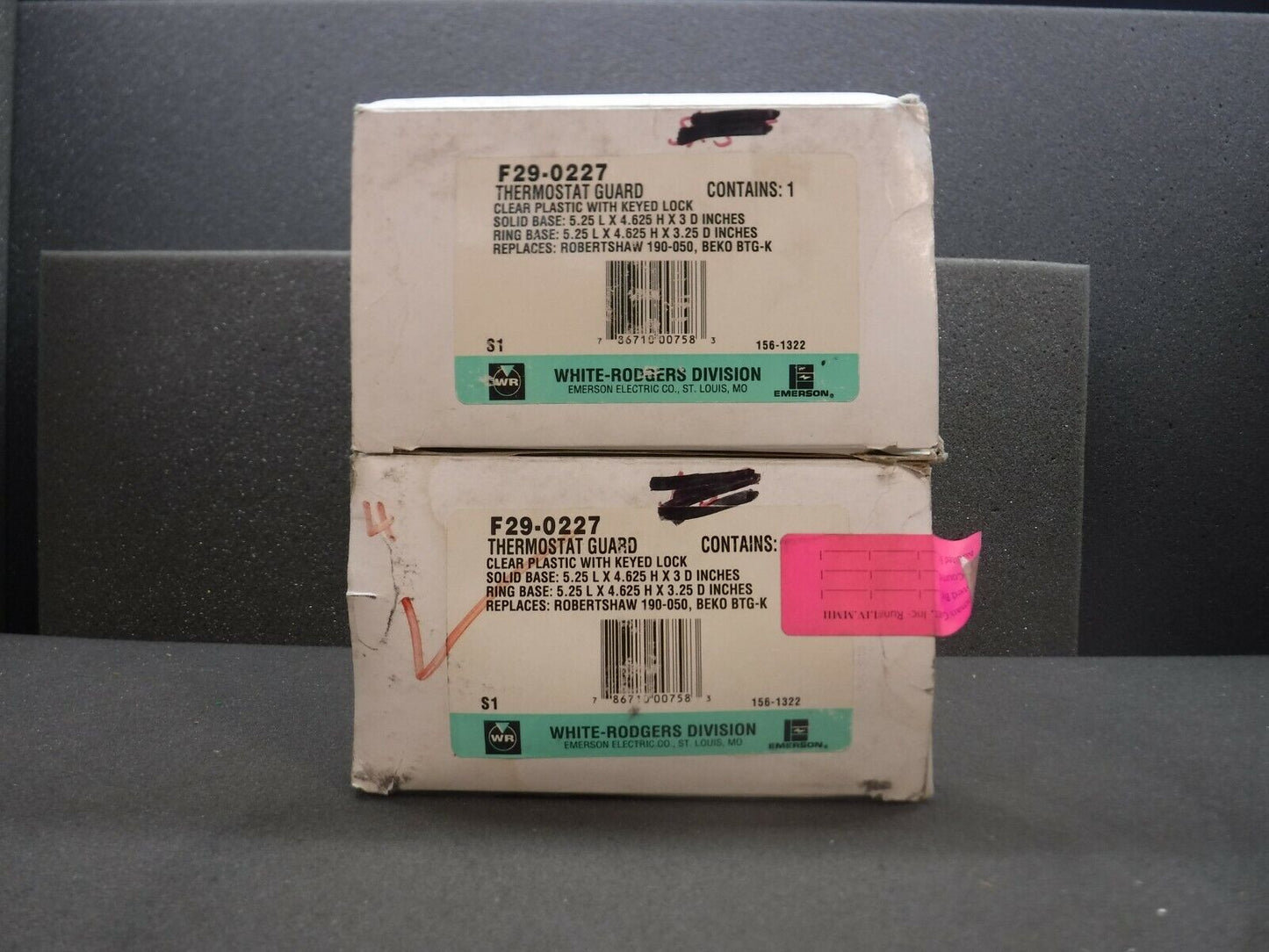 White Rodgers Div, F29-0227 Thermostat Guard 5.25L x 4.625 H x 3.25 D *Lot of 2*