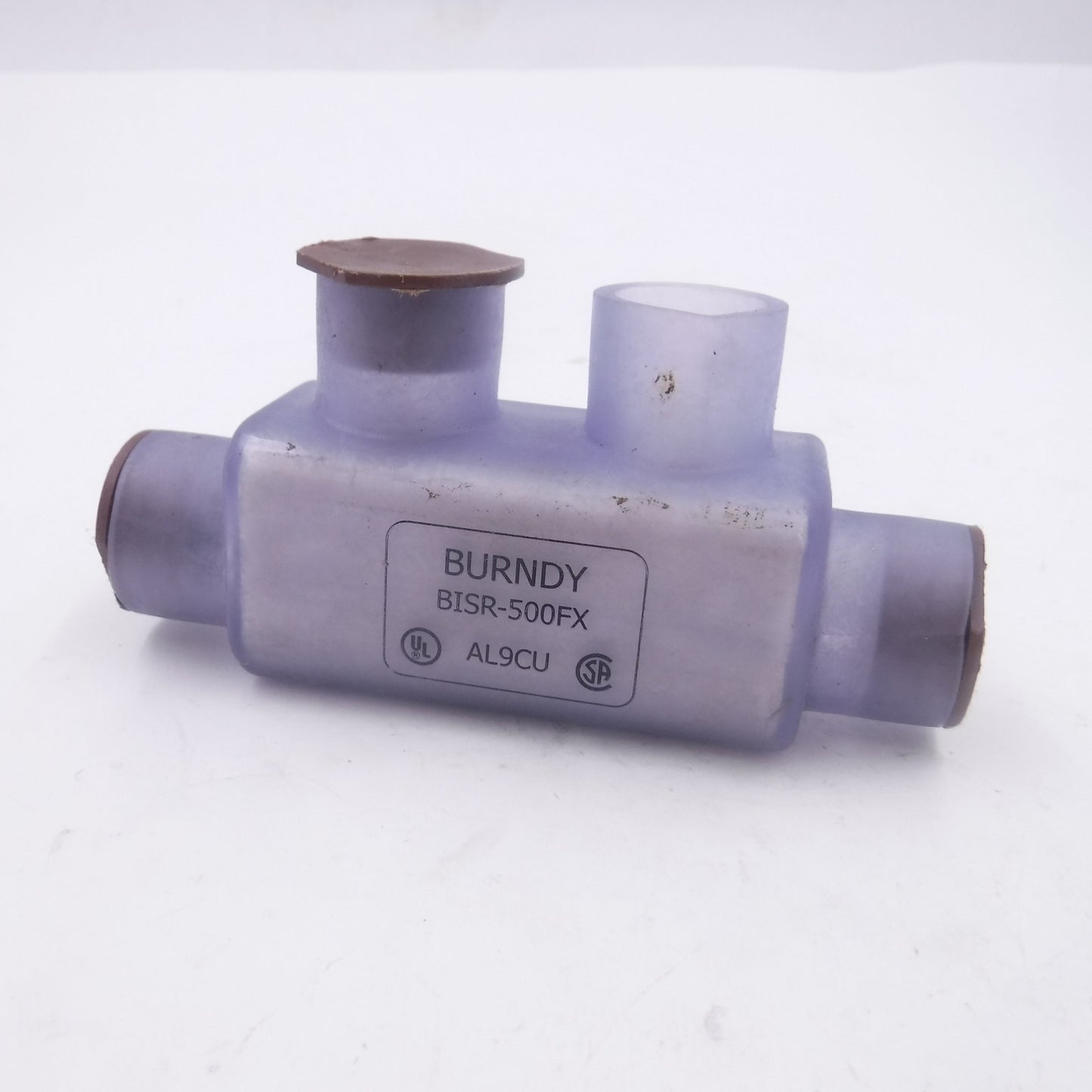 Burndy BISR500FX Multi-Tap Connector In-Line Splice 6 AWG 500 Kcmil Brown
