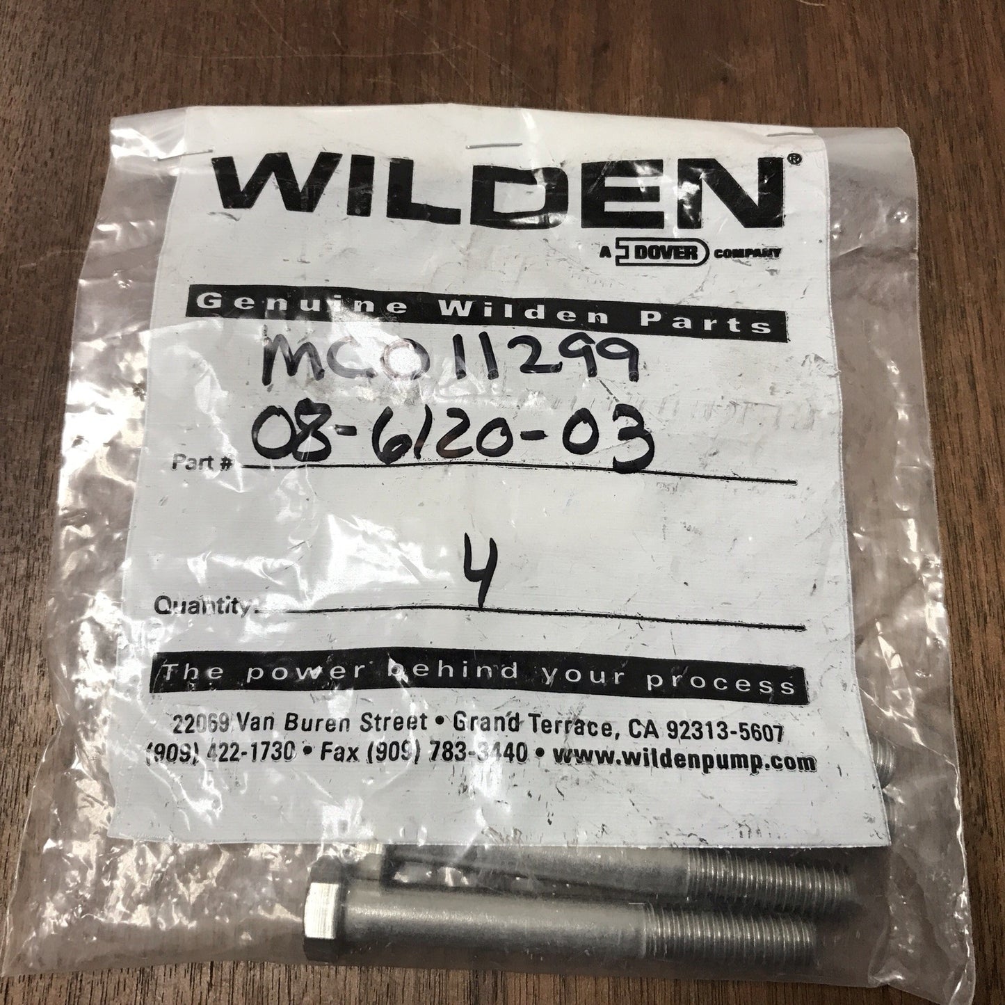 WILDEN 08-6120-03 Bolt Screw FOR PUMP (4PCS)