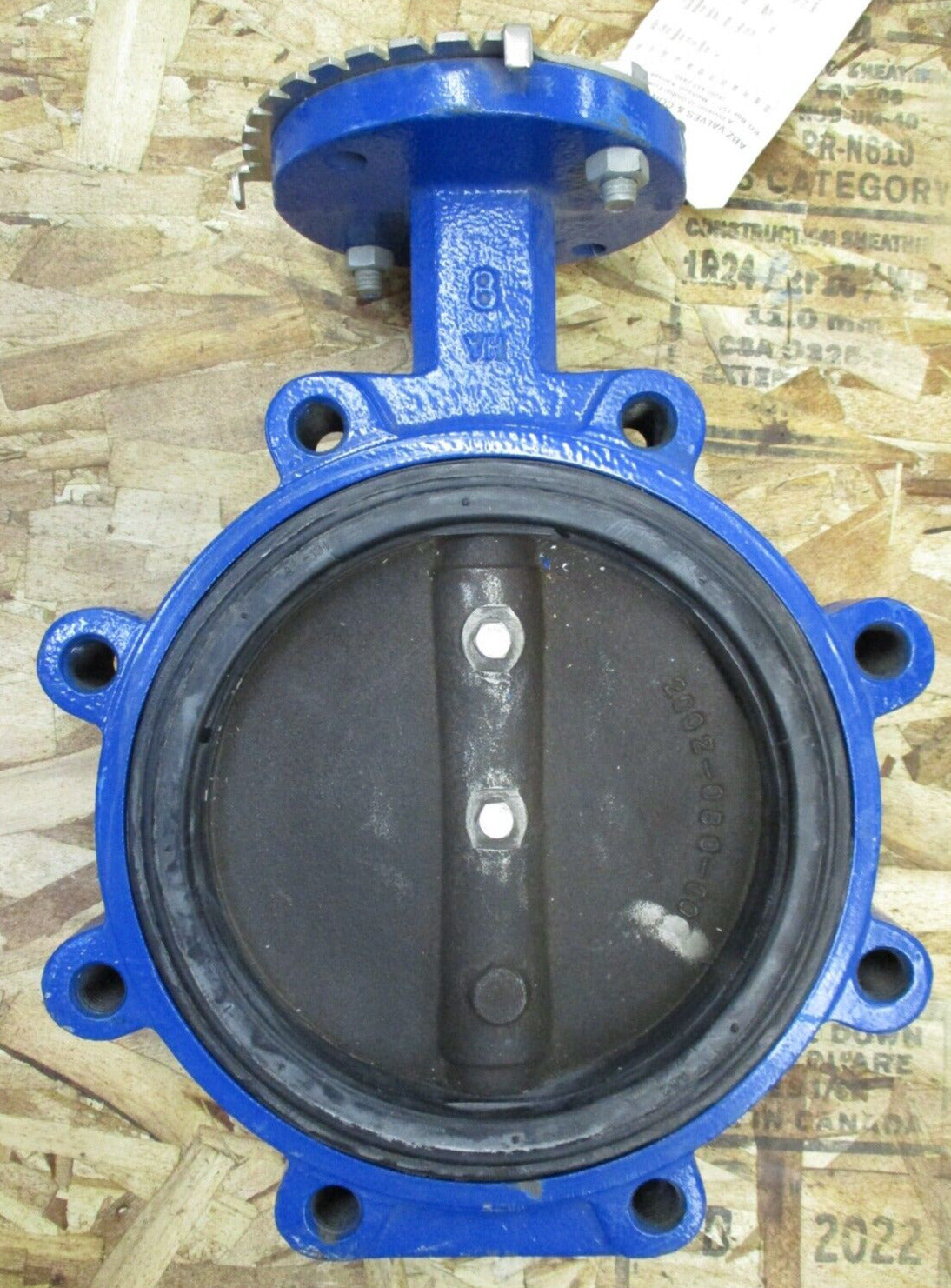 LUG BUTTERFLY VALVE 8" 175 PSI Rubber Seat, Iron Disc, Bare Stem ABZ Model 102