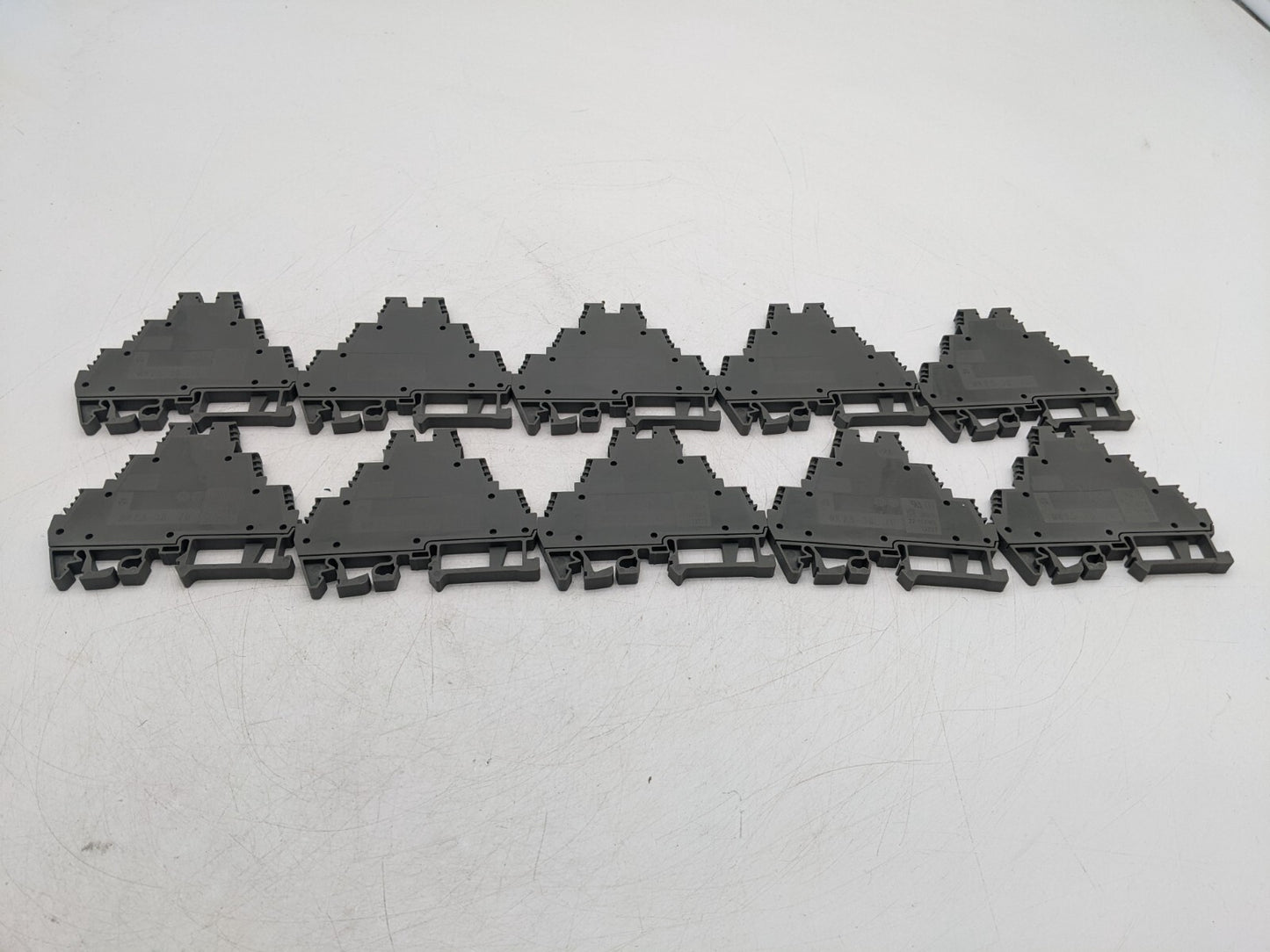 10 Piece Set Wieland WK2,5-3D.../U Terminal Block 22-12 AWG 300 Volt - Gray