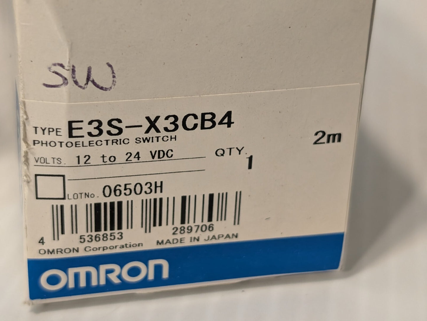 Omron E3S-X3CB4 Photoelectric Switch Sensor 12-24V DC
