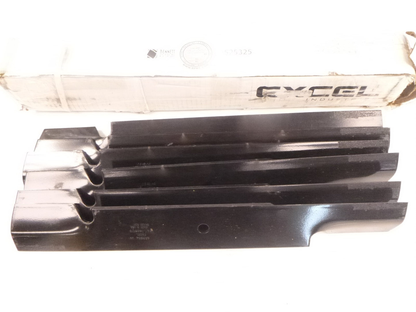 6 Pack OEM Hustler 602864X F22.5" Notched Blades for 927798 927814 927855