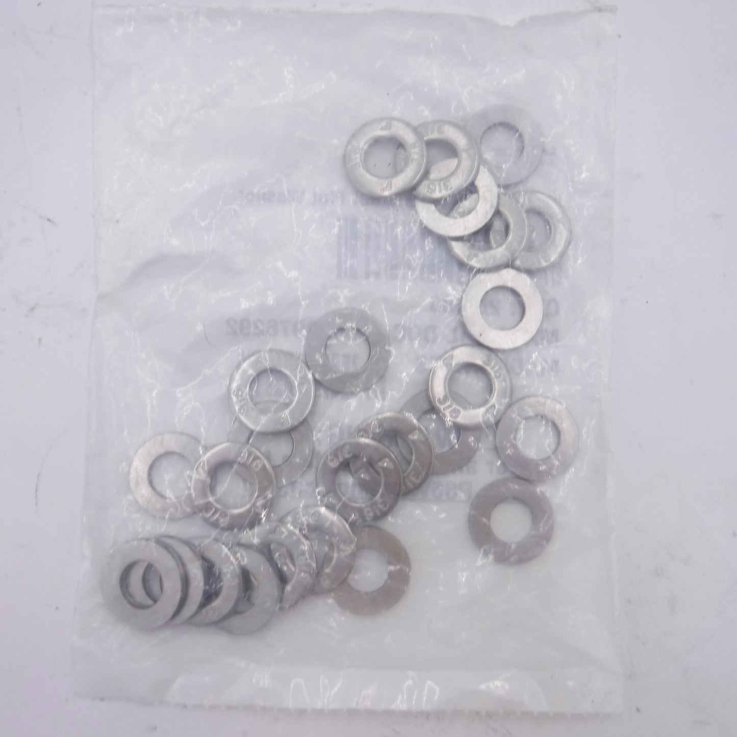 25 Pack Lawson 3/8" 316 Stainless Steel Flat Washers 81876