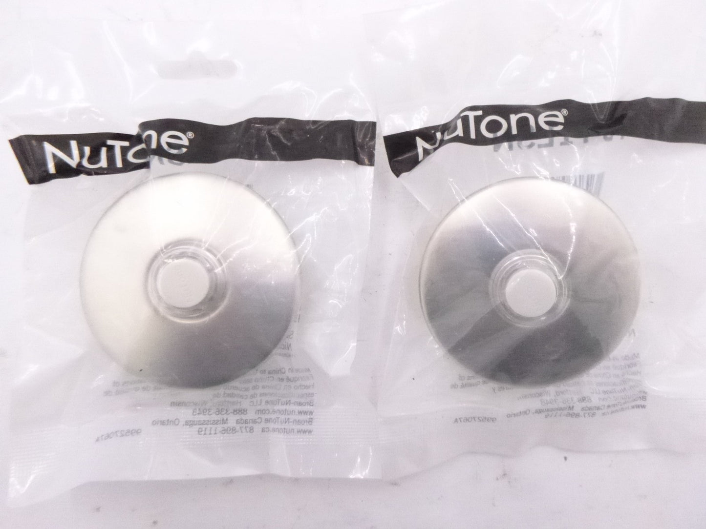 2 Pack NuTone PB41LSN Satin Nickel Lighted Pushbutton Doorbell Kit 2-1/2" Dia
