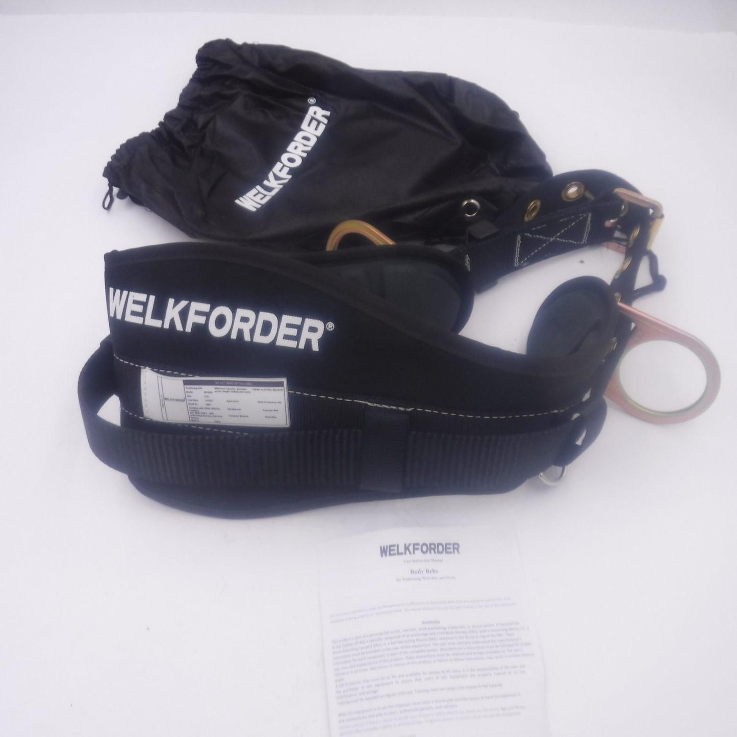 Welkforder WFB002 L/XL 30"-45" Tongue Buckle Body Belt w/Hot-Pressing Waist Pad