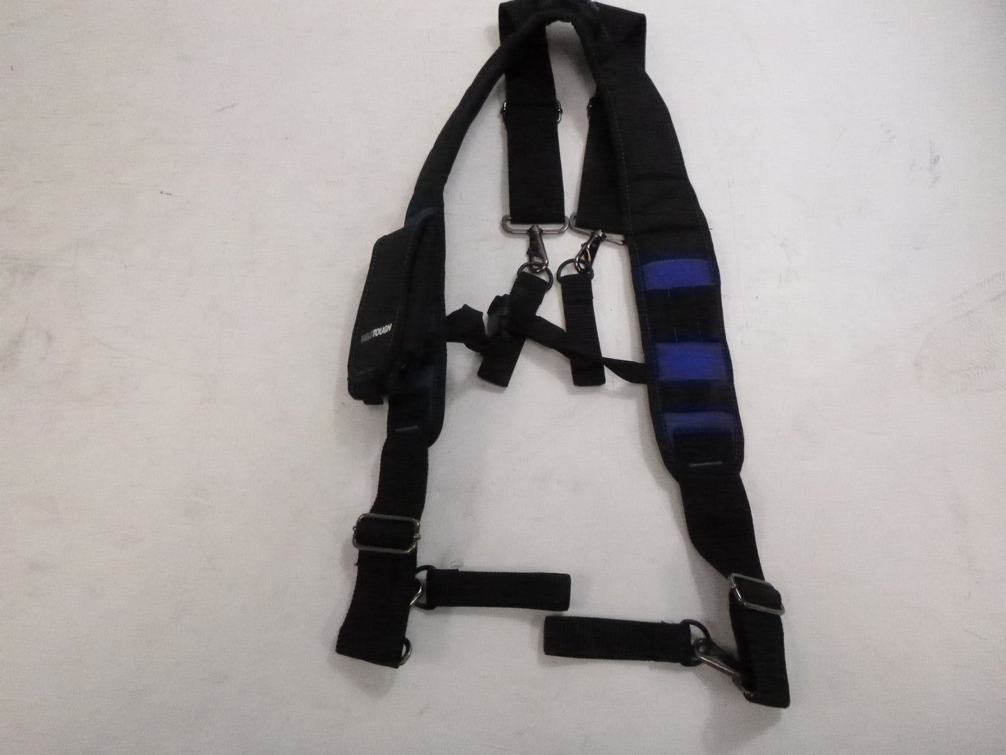 Melotough Tool Belt Suspenders Blue And Black Detachable Phone Holder