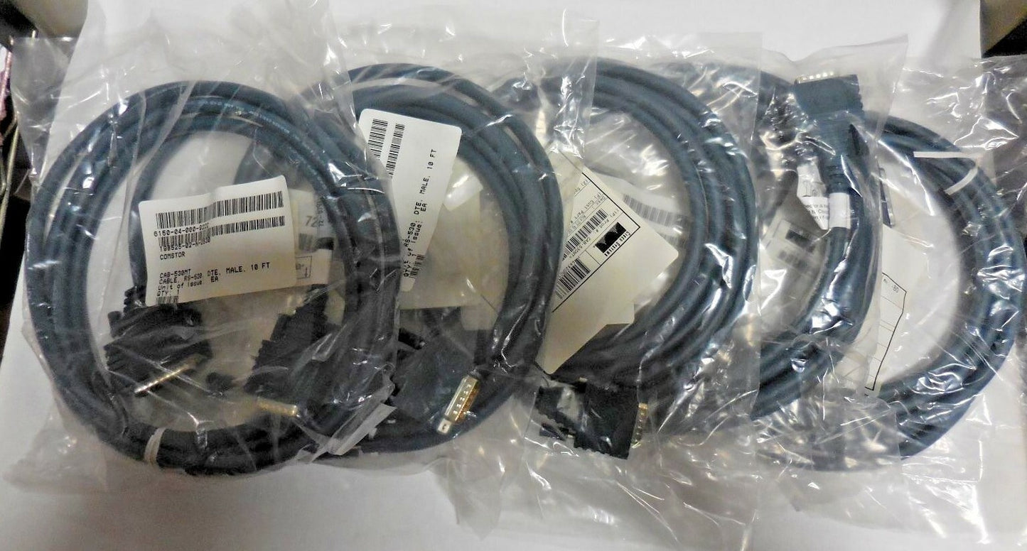 Cisco Systems CAB-530MT Male-To-Male, DTE, RS-530, 10 Ft Serial Cable (Lot of 6)