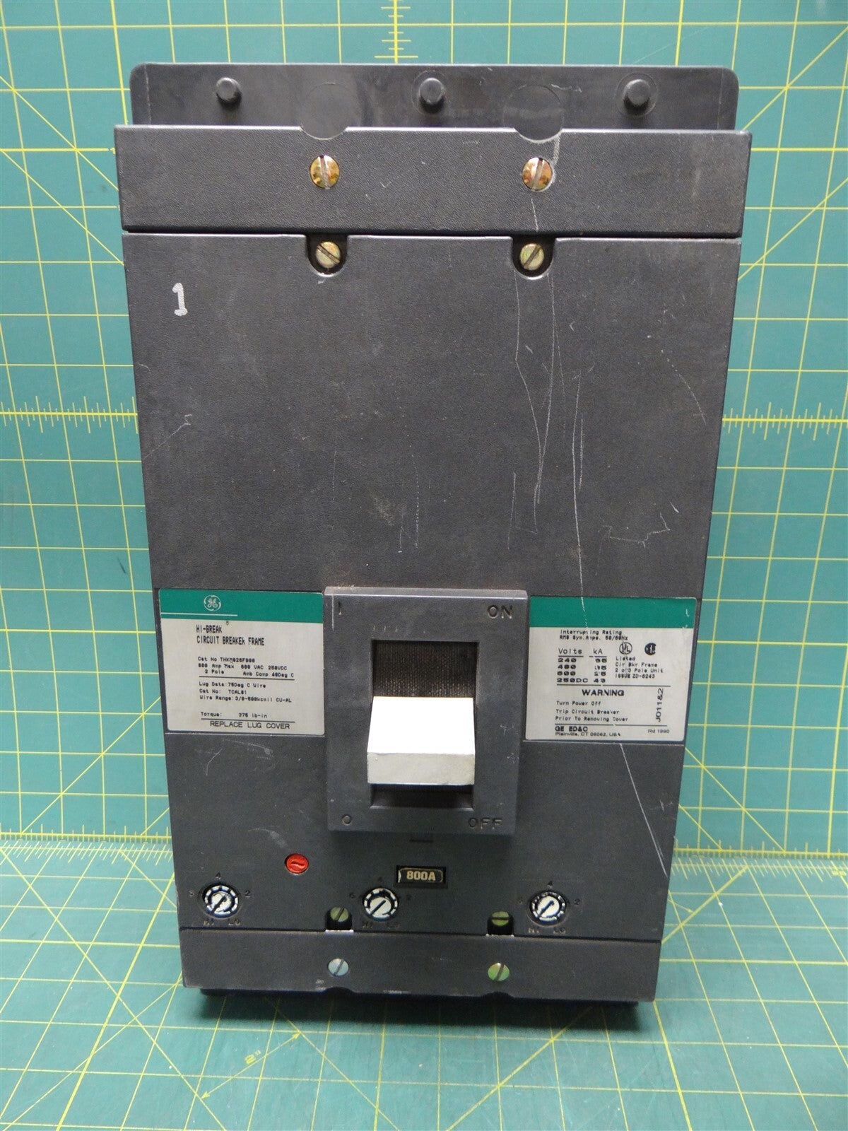 GE THKM826F000 2P 1PH 800A 600V 35kA@480V Molded Case Circuit Breaker