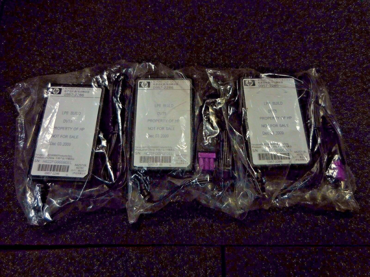 HP AC Power Adapter 0957-2286, 100-240V Input, 30V Output LPS Connector,(3 Pack)