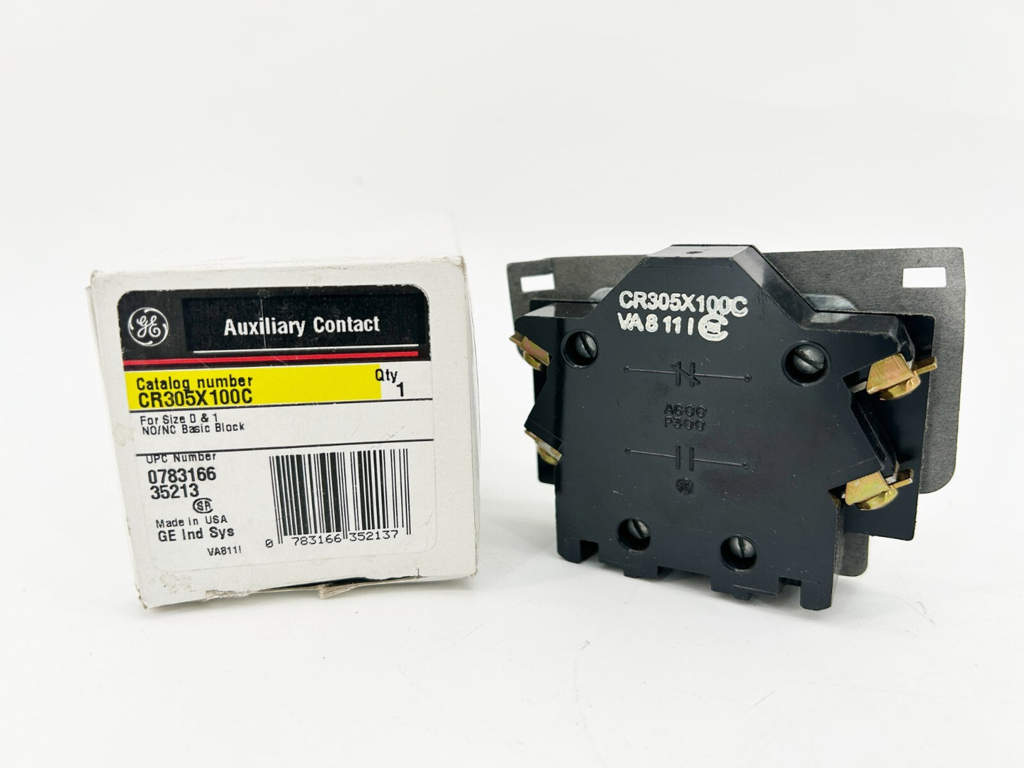 New GE General Electric CR305X100C Auxiliary Contact Size 0 & 1 NO/NC