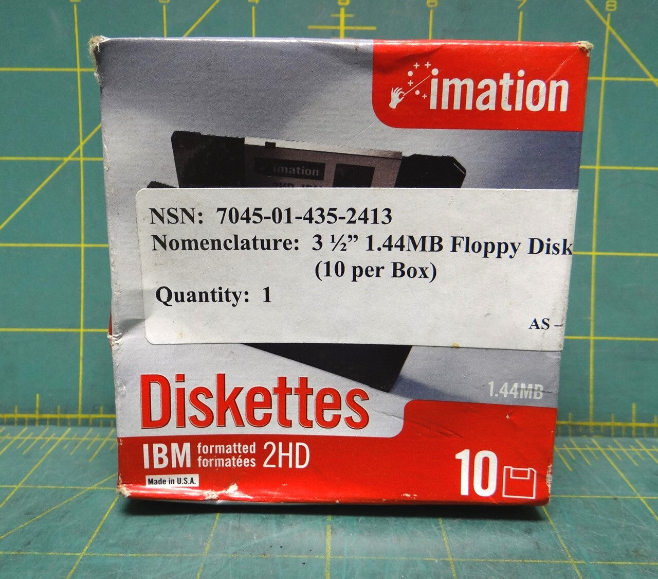 (Box of 10) 2 HD Imation High Density Diskettes 3.5" 1.44 MB Item # 51111 12881