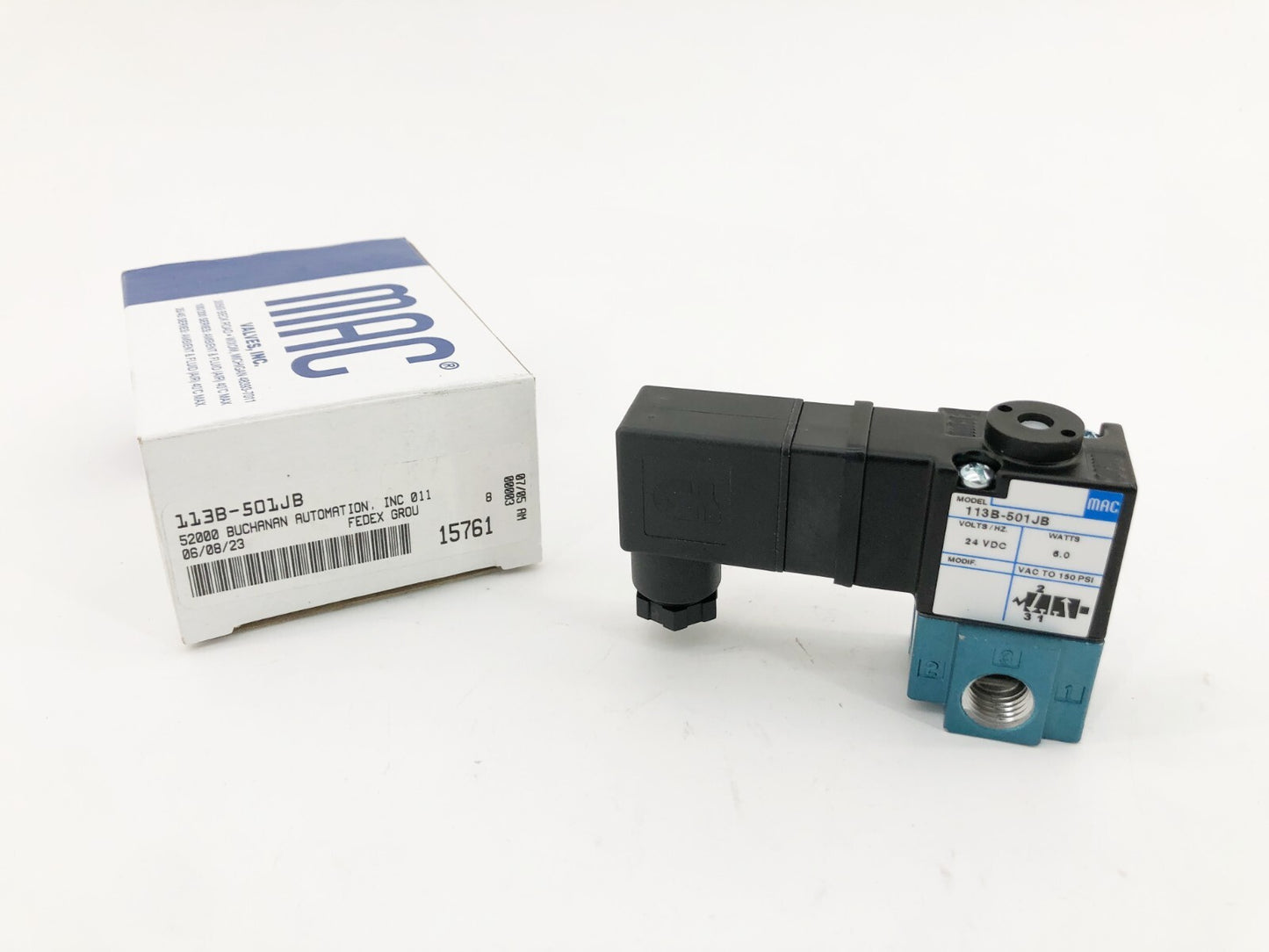 New MAC Valves 113B-501JB Solenoid Valve 3-Way 24VDC 6W 1/4" NPTF