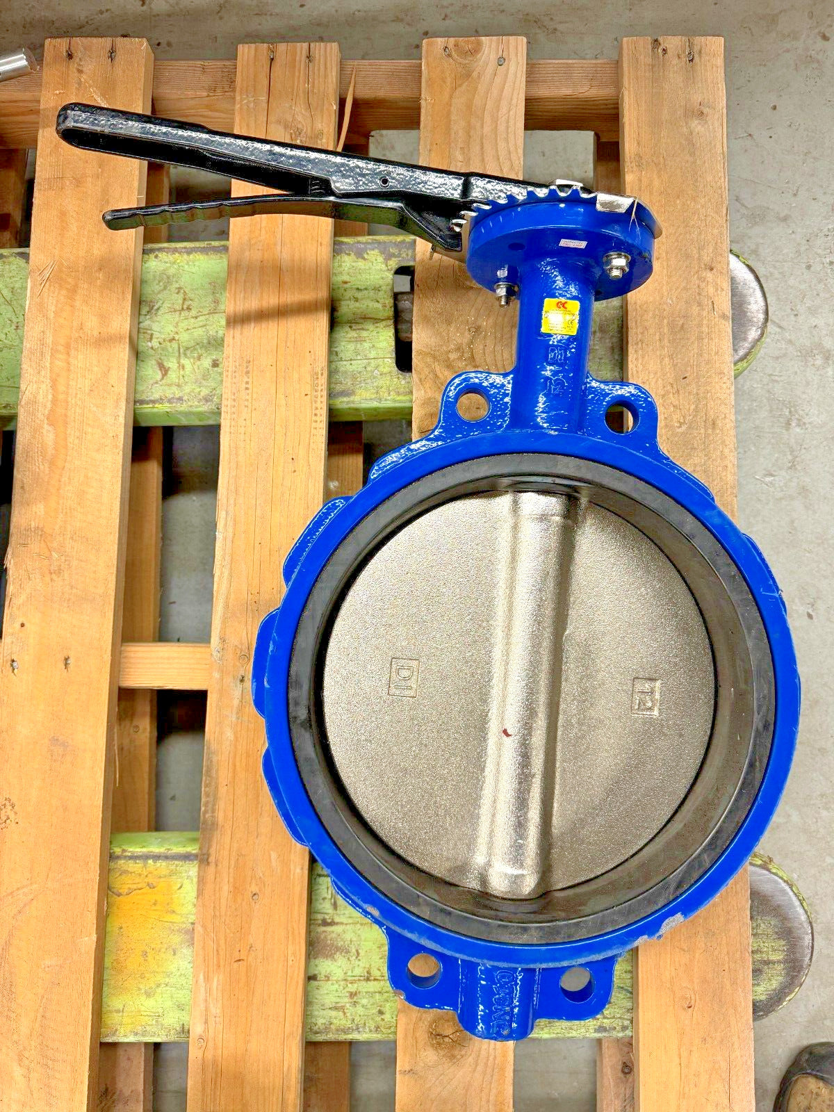 C&C Butterfly Valve 12" 200-CWP Wafer Style DI Body, NIPL Disc, EPDM Seat
