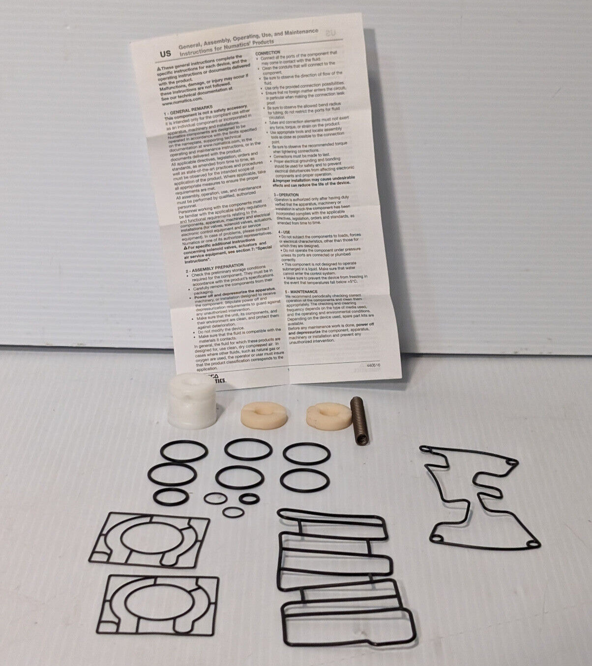 Numatics 13BP-K1 Valve Repair Kit, Made in USA, for Single Solenoid AC or DC