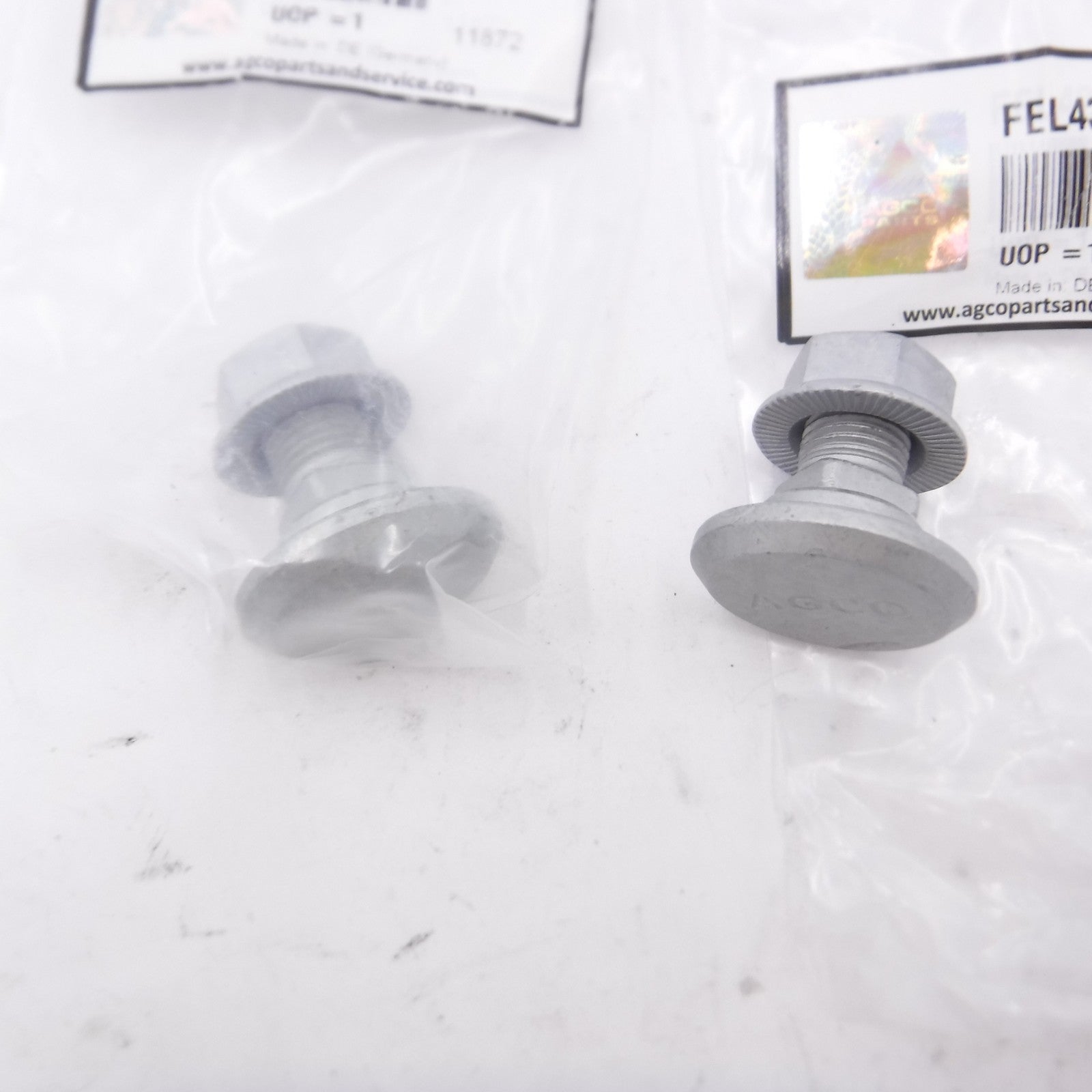 2 Pack Genuine AGCO Holding Bolts FEL430792 for Massey Ferguson DM204-357