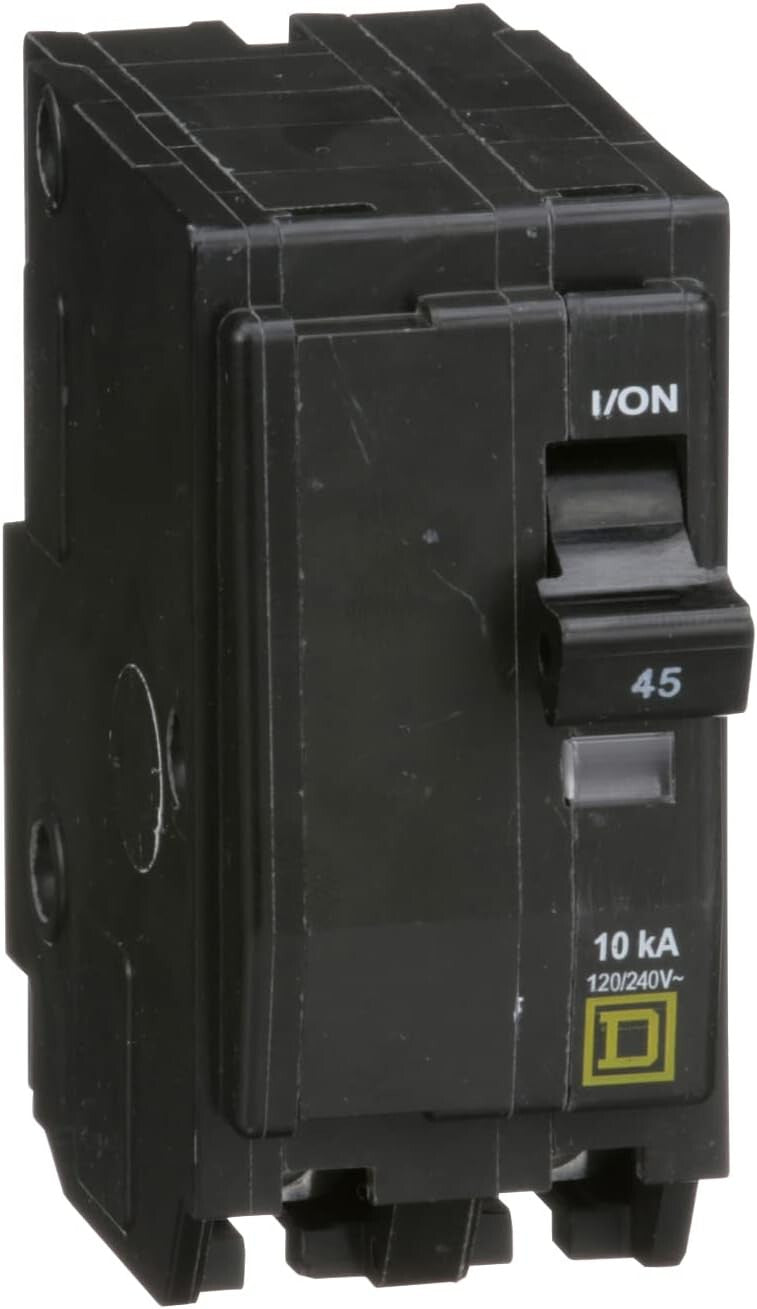 SQUARE D QO245 2 POLE 45 AMP 120/240V PLUG IN BREAKER