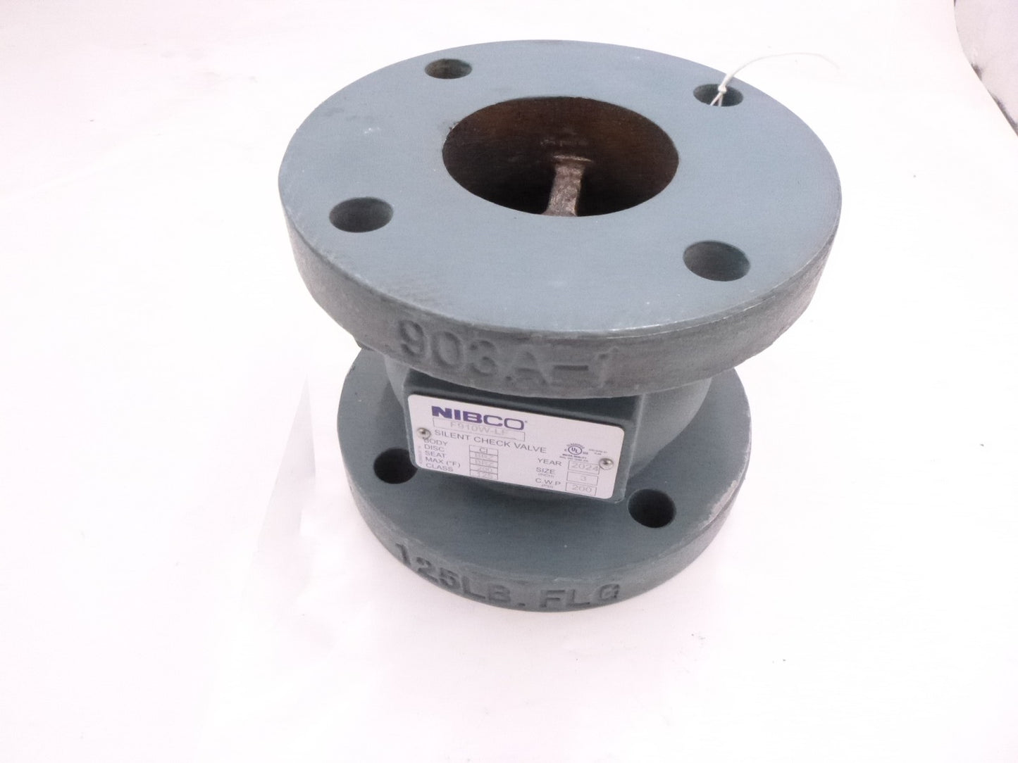 Nibco F910W-LF 3" Flanged Cast Iron Silent Check Valve 200 CWP CI Body